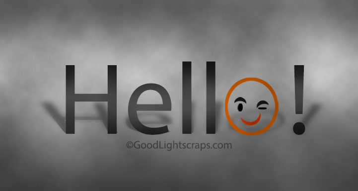 a hello image in clean corporate background