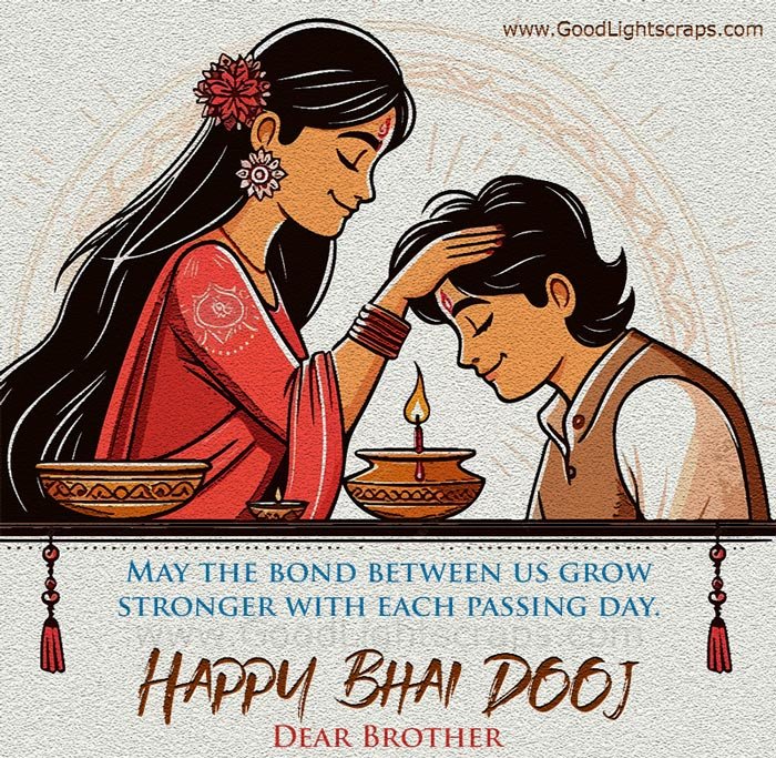 Bhai Dooj image with quotes and wishes in english