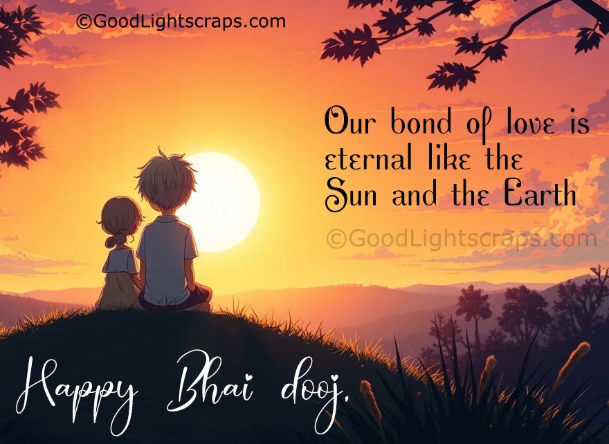 Bhai Dooj image with quotes and wishes in english