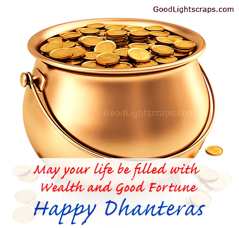 Best Wishes for dhanteras, with gold coins image