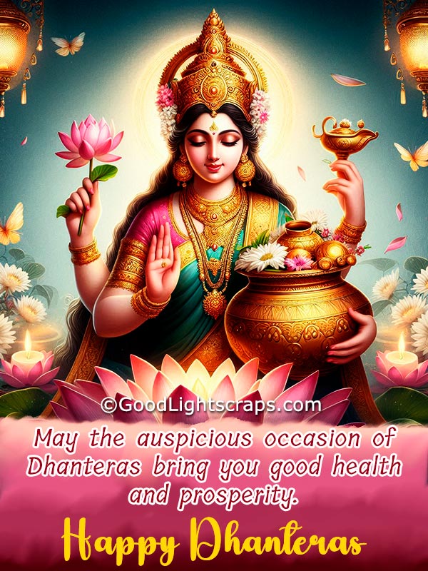 Best Wishes for dhanteras, with gold coins image