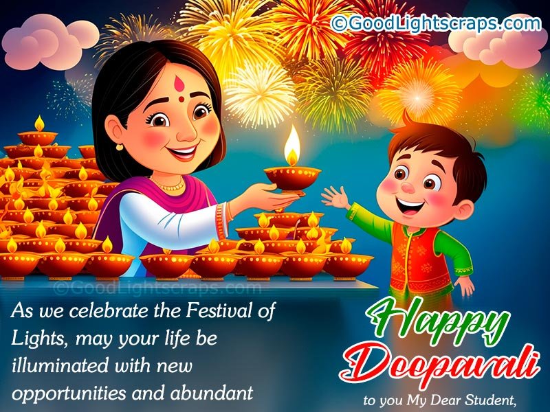 Diwali greetings, wishes, images for students in english