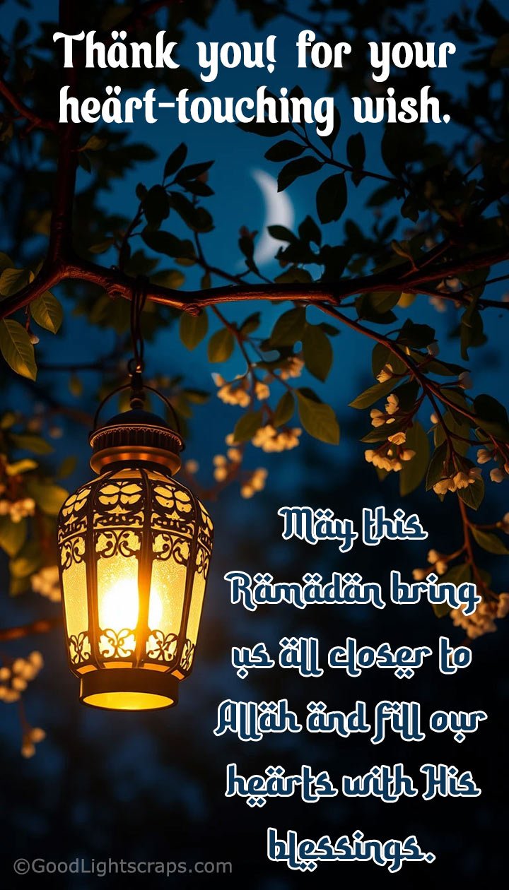 Thank you! for your heart-touching wish. May this Ramadan bring us all closer to Allah and fill our hearts with His blessings.