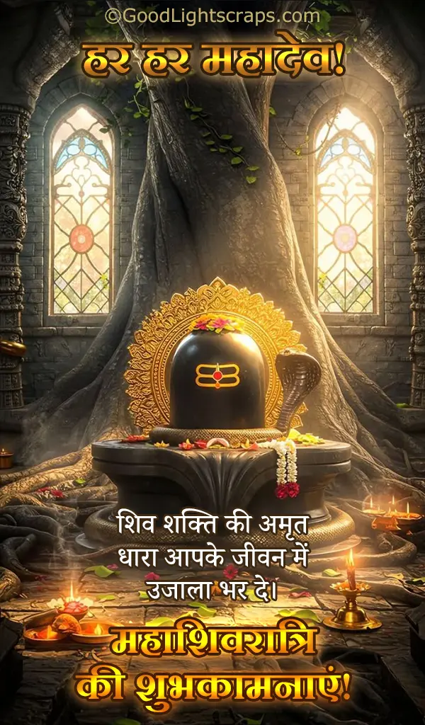 शिव शक्ति की अमृत धारा आपके जीवन में उजाला भर दे। महाशिवरात्रि की शुभकामनाएं!