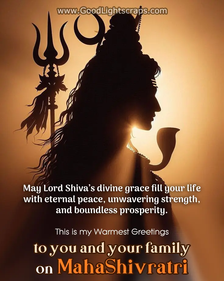 May Lord Shiva’s divine grace fill your life with eternal peace, unwavering strength and boundless prosperity. This is my Warmest Greetings to you and your family on MahaShivratri!