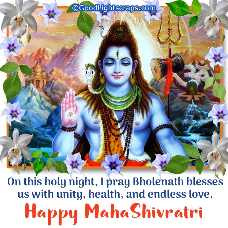 On this holy night, I pray Bholenath blesses us with unity, health and endless love. Happy MahaShivratri!