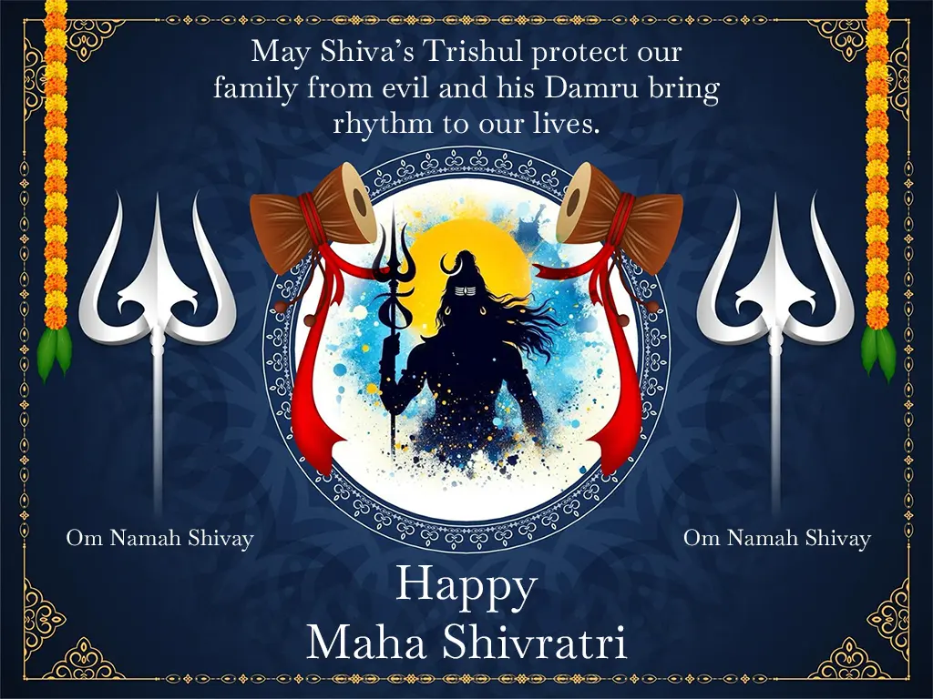 May Shiva’s Trishul protect our family from evil and his Damru bring rhythm to our lives. Happy Maha Shivratri!