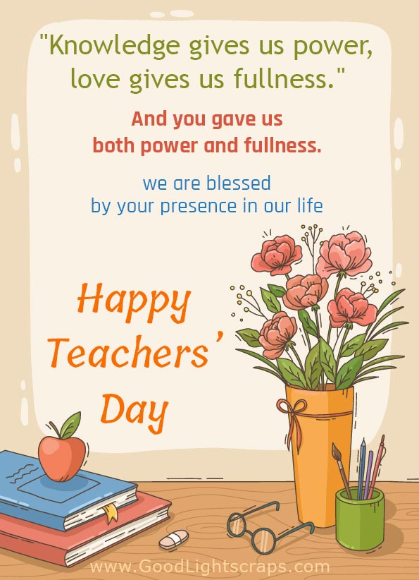 a Happy Teachers Day wish card