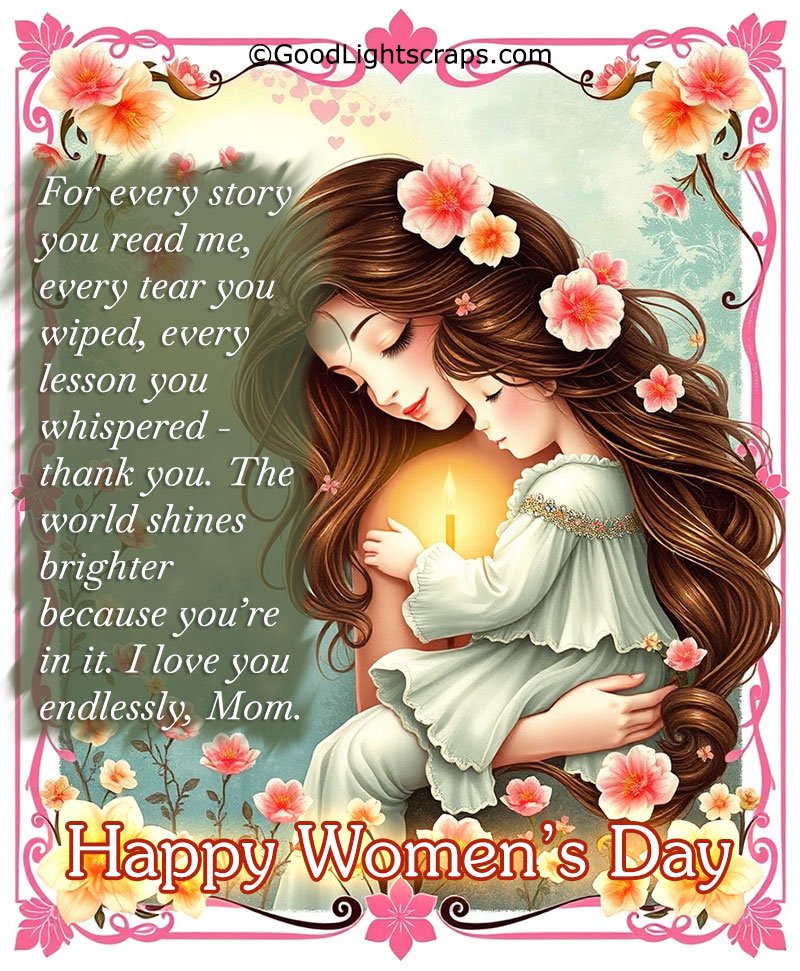 The world shines brighter because you’re in it. I love you endlessly, Mom. Happy Women's Day!